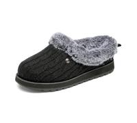 Skechers Keepsakes - Ice Angel Flache Hausschuhe Femme | Pantoufles décontractées, semelle intérieure en mousse à mémoire de forme, dessus en tricot doux, doublure en fausse fourrure