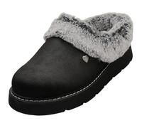 Skechers Chaussons Keepsakes Lite-Cozy Blend pour femme, noir, 38,5 EU