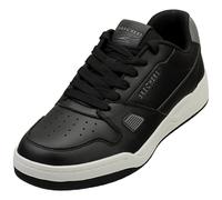 Skechers Homme Koopa Harry Kane Court Basket, Black Leather, Suede/Mesh/Gray Trim, 46 EU