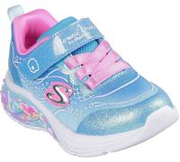 Skechers Leather Light Up Trainers Bleu/Multi C7 (24) Female