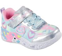 Skechers Girl's Unicorn Charmer Lil Heart Sparkles Sneaker, Argenté., 8 UK Child