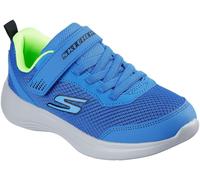 Skechers Lightweight Gore & Strap Sneaker Runners Boys Bleu/Lime 2 (35) Male