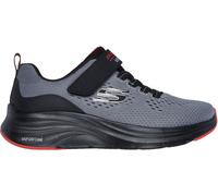 Skechers Baskets légères Gore and Strap W Runners pour garçons, Noir/gris, 35 EU