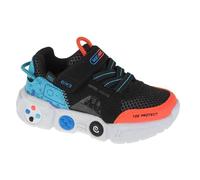 Skechers Lil Gametronix 402262N-BKMT - Sneakers garçon noir à lacets, tige synthétique, semelle plate 21