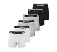 Skechers Lot de 6 Boxers sans étiquette pour Homme, Coupe athlétique, en Coton évacuant l'humidité, avec Pochette profilée, Lot de 6, Blanc/Gris/Noir, Large