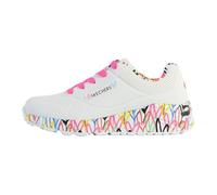 Skechers Lovely Luv - Baskets enfant femme blanches multicolores, lacets, semelle caoutchouc 36