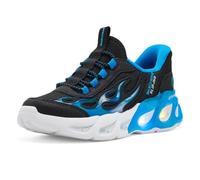 Skechers Lumières thermiques pour garçons, noir/bleu, 13 Little Kid
