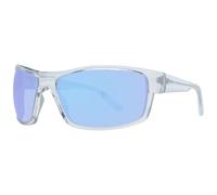 Skechers - Lunettes de soleil pour hommes SE6116 forme rectangulaire, couleur cristal, verres couleur bleu miroir..,