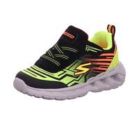 Skechers Magna-Lights Maver Basket, Black Synthetic Mesh Yellow Orange, 22 EU