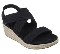Skechers Martha Stewart Sandales compensées Beverlee-Brentwood pour femme, noir, 41 EU