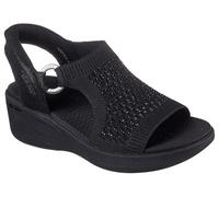 Skechers Martha Stewart's Pier-lite-Park Path Sandales compensées mains libres pour femme, noir/noir, 39 EU
