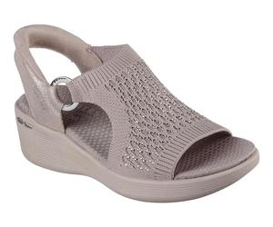 Skechers Martha Stewart's Pier-lite-Park Path Sandales compensées mains libres pour femme, taupe, 36 EU