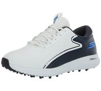 Skechers Max 2 Arch Fit Chaussures de Golf imperméables sans Crampons pour Homme, Blanc/Bleu Marine, 8.5 Wide