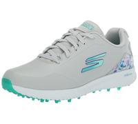 Skechers Max Arch Fit Baskets de Golf pour Femme, Gris Floral imperméable, 40 EU
