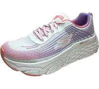 Skechers Max Cushioning Elite Basket Femme, Bordure en Textile Blanc Lavande, 37 EU
