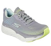Skechers Max Cushioning Elite Basket Femme, Bordure Textile Gris Citron, 39 EU
