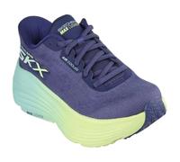 Skechers Max Cushioning Endeavour Hallandale Baskets à Enfiler Mains Libres pour Femme, Bleu Marine/Vert Citron, 37 EU