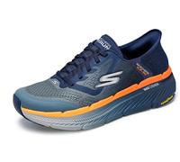 Skechers Max Cushioning Premier 2.0 Ascendant II Baskets Mains Libres pour Homme, Textile synthétique Bleu Marine et Orange, 41 EU