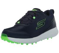 Skechers Max Fairway 4 Chaussures de Golf légères sans Crampons pour Homme, Bleu Marine/Vert Citron, 12.5 Wide