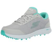 Skechers Max Fairway 4 Chaussures de Golf sans Crampons pour Femme, Gris/Turquoise, 39 EU