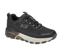 Skechers Max Protect Liberated Baskets à Lacets Oxford pour Homme, Maille synthétique Noire avec Bordure Grise, 41 EU