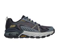 Skechers Homme Max Protect Chaussure de Marche, Cuir Noir en Maille synthétique avec Bordure Anthracite, 39.5 EU