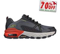 Skechers Max Protection Hommes Mémoire Mousse Quotidien Décontracté Baskets Gris