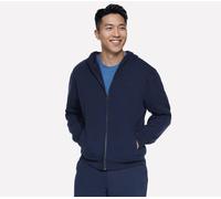 Skechers Max Soft Hooded Veste en Bleu Marine, Pointure Grand