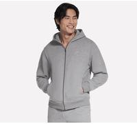 Skechers Max Soft Hooded Veste en Gris Clair, Pointure Grand