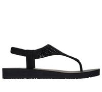 Skechers Femme Meditation Glamorous Muse Sandale, Black, 36 EU