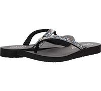Skechers Cali Women's Tongs de m ditation Lotus Bae, noir (noir/multicolore), 39 EU