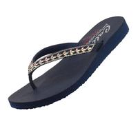 Skechers Meditation Lucky One Tongs pour femme, bleu, 40 EU