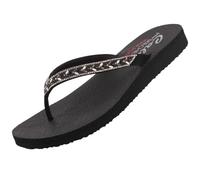 Skechers Meditation Lucky One Tongs pour femme, Noir , 38 EU
