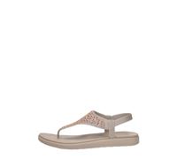 Skechers Sandales plates Méditation à capuche et ornement géométrique Femme Taupe Taille 40