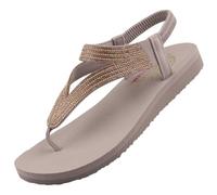 Skechers Meditation Vibrant Glow Tongs pour femme, taupe, 37 EU