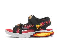 SKECHERS Mega-Splash 4K Chaussures, Black Synthetic/Red & Orange Trim, 32 EU