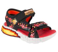 Skechers Mega-Splash 4K Chaussures, Black Synthetic/Red & Orange Trim, 30 EU