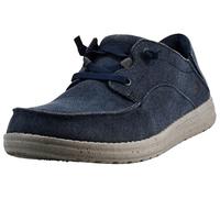 Skechers Melson Volgo Chaussures à enfiler en toile pour homme, bleu marine/gris, 47.5 EU