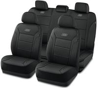 Skechers Memory Foam™ Lot Complet de Housses de siège de Voiture en Lycra et Mousse à mémoire de Forme épaisse, Compatible avec airbag, Protection Confortable pour la Plupart des Voitures, camions,