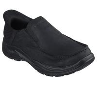 Skechers Men's Arch Fit Motley-Milo Slip-on, BBK (Black/Black), 11.5 X-Wide