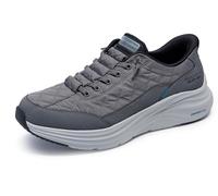 Skechers Men's Contour Foam Cozy Fit Hands Free Slip-in Sneaker, Charcoal/Black, 6.5