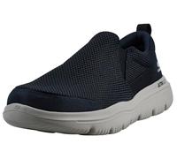 Skechers Homme Go Walk Evolution Ultra-Impeccable Basket, Bordure Grise Textile Bleu Marine, 45.5 EU