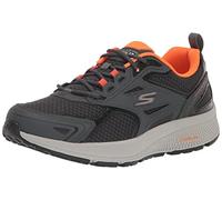 Skechers Men's GOrun Consistent-Athletic Workout Running Walking Shoe Sneaker with Air Cooled Foam, Grey/Orange, 10.5 X-Wide