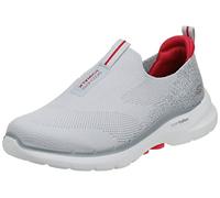 Skechers Men's Gowalk 6-Stretch Fit Slip-On Athletic Performance Walking Shoe, Grey/Red, 10.5