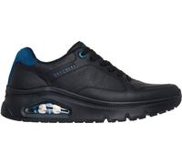 Skechers Men's Leather Decorative Stitch Low-Top Trainers Noir 9 (43) Male
