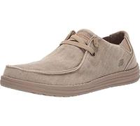Skechers Men's Melson-Raymon Canvas Slip on Moccasin, Taupe, 44 EU
