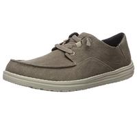 Skechers Men's MELSON-VOLGO Canvas Slip on Moccasin, Brown, 12 Medium US