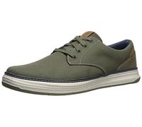 Skechers Men's Moreno Canvas Oxford Shoe, Olive Leaf for Me Leaf It to Me, 41 EU