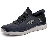 Skechers Men's Summits Key Pace Trainers, Maille filetée Noire, 42 EU