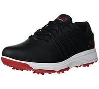 Skechers Men's Torque Waterproof Golf Shoe, Black/Red Sole, 13 Wide